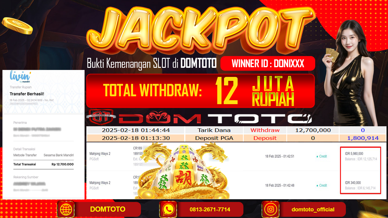 JACKPOT SLOT MAHJONG WAYS 2 18 FEBRUARI 2025